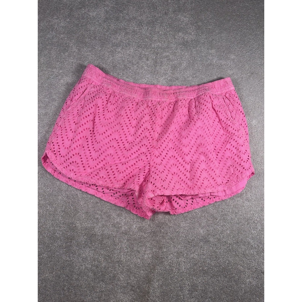 vineyard‎ vines pink shorts eyelet lined xl pull on